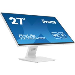 iiyama ProLite monitor T2752MSC-W1 27", White, Projective Capacitive 10pt touch, IPS, Scratch resistant, HDMI, DisplayPort, Edge to edge glass thumbnail 1