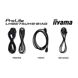 iiyama ProLite LH8675UHS-B1AG 86", 24/7, 4K, IPS, HDMI, landscape/portrait, Wifi, Android OS, signal FailOver, 500cd/m² high brightness, Anti-Glare thumbnail 9