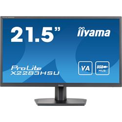 iiyama ProLite monitor X2283HSU-B1 22" VA, FreeSync, Full HD, Black, Display Port, USB Hub thumbnail 0