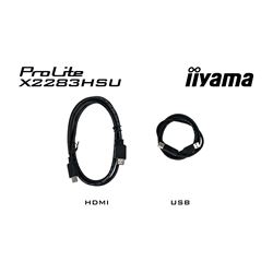 iiyama ProLite monitor X2283HSU-B1 22" VA, FreeSync, Full HD, Black, Display Port, USB Hub thumbnail 9