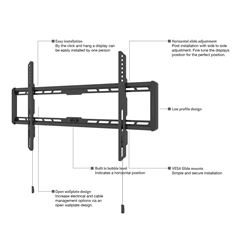 M Universal Wallmount Fixed Small Black thumbnail 1