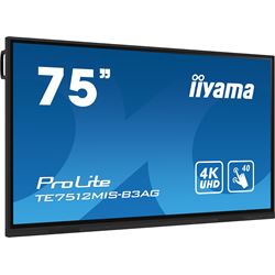 iiyama ProLite TE7512MIS-B3AG 75’’ Interactive 4K UHD Touchscreen,  iiWare 10 with Android 11, Wifi, Eshare app thumbnail 1