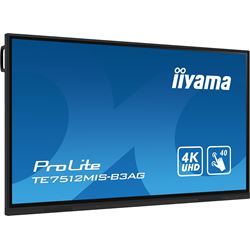 iiyama ProLite TE7512MIS-B3AG 75’’ Interactive 4K UHD Touchscreen,  iiWare 10 with Android 11, Wifi, Eshare app thumbnail 2