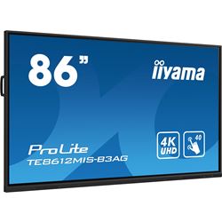 iiyama ProLite TE8612MIS-B3AG 86", 4k UHD, Infrared 40pt touch, PC slot, 24/7, VA, Anti-glare coating, WiFi, HDMI, USB-C, Android 11 OS thumbnail 1