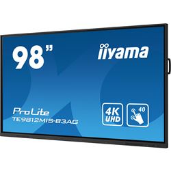 iiyama ProLite TE9812MIS-B3AG 98", 4k UHD, Infrared 40pt touch, PC slot, 24/7, IPS, Anti-glare coating, WiFi, HDMI, USB-C, Android 11 OS thumbnail 1