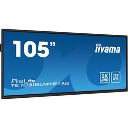 iiyama ProLite monitor TE10518UWI-B1AG 105", 5k UHD, Infrared 40pt touch, Anti-glare coating, VA, HDMI, USB-C, 21:9 panoramic view, 8-array mic, Android 13 OS thumbnail 1
