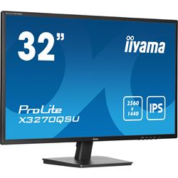 iiyama Prolite monitor X3270QSU-B1 32" IPS WQHD 2560x1440, Black, HDMI,  Display Port, USB Hub thumbnail 1