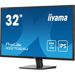 iiyama Prolite monitor X3270QSU-B1 32" IPS WQHD 2560x1440, Black, HDMI,  Display Port, USB Hub thumbnail 3