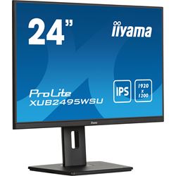 iiyama Prolite monitor XUB2495WSU-B7 24" IPS, 1920 x 1200, Black, DP, HDMI, USB Hub, Height Adjustable, 16:10 thumbnail 2