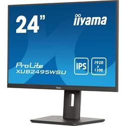 iiyama Prolite monitor XUB2495WSU-B7 24" IPS, 1920 x 1200, Black, DP, HDMI, USB Hub, Height Adjustable, 16:10 thumbnail 4