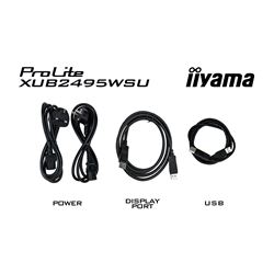 iiyama Prolite monitor XUB2495WSU-B7 24" IPS, 1920 x 1200, Black, DP, HDMI, USB Hub, Height Adjustable, 16:10 thumbnail 13