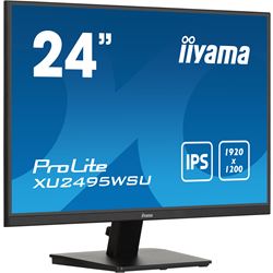 iiyama Prolite monitor XU2495WSU-B7 24" IPS, 1920 x 1200, Black, 75hz, DP, HDMI, USB Hub, 100% sRGB, 16:10, CAD recommended thumbnail 1