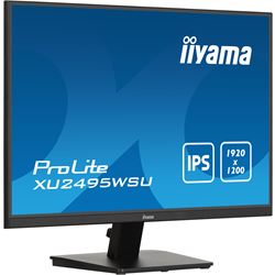 iiyama Prolite monitor XU2495WSU-B7 24" IPS, 1920 x 1200, Black, 75hz, DP, HDMI, USB Hub, 100% sRGB, 16:10, CAD recommended thumbnail 2