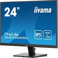iiyama Prolite monitor XU2495WSU-B7 24" IPS, 1920 x 1200, Black, 75hz, DP, HDMI, USB Hub, 100% sRGB, 16:10, CAD recommended thumbnail 3