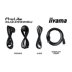 iiyama Prolite monitor XU2495WSU-B7 24" IPS, 1920 x 1200, Black, 75hz, DP, HDMI, USB Hub, 100% sRGB, 16:10, CAD recommended thumbnail 13