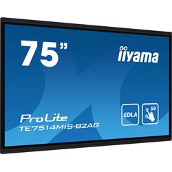 iiyama ProLite monitor TE7514MIS-B2AG 75", 4k UHD, Infrared 50pt touch, Anti-glare coating, VA, Google EDLA Certified, features Note, Browser & Cloud Drive, iiWare 12E thumbnail 1
