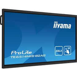 iiyama ProLite monitor TE6514MIS-B2AG 65", Google EDLA Certified, 4k UHD, Infrared 50pt touch, Anti-glare coating, VA, HDMI, features Note, Browser & Cloud Drive, iiWare 12E thumbnail 2