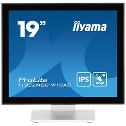 iiyama ProLite monitor T1932MSC-W1SAG, 19", White, Edge to edge, Scratch resistive, Projective Capacitive 10pt touch, HDMI, DisplayPort, Water and dust protection, IP54 thumbnail 0