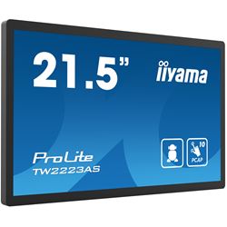 iiyama ProLite TW2223AS-B2, 22” Full HD PCAP 10pt touch screen with Android and edge-to-edge glass, 24/7, 32GB storage, Wi-Fi connection, LAN (RJ45) and Bluetooth connectors thumbnail 1