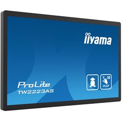 iiyama ProLite TW2223AS-B2, 22” Full HD PCAP 10pt touch screen with Android and edge-to-edge glass, 24/7, 32GB storage, Wi-Fi connection, LAN (RJ45) and Bluetooth connectors thumbnail 2