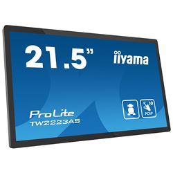iiyama ProLite TW2223AS-B2, 22” Full HD PCAP 10pt touch screen with Android and edge-to-edge glass, 24/7, 32GB storage, Wi-Fi connection, LAN (RJ45) and Bluetooth connectors thumbnail 3