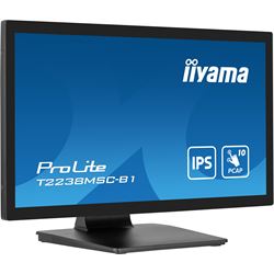 iiyama ProLite monitor T2238MSC-B1 Semi-Outdoor 22" Black, IPS, Full HD, Projective Capacitive 10pt touch, Display Port, edge-to-edge glass, anti-fingerprint coating and metal housing thumbnail 2