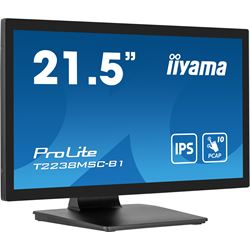 iiyama ProLite monitor T2238MSC-B1 Semi-Outdoor 22" Black, IPS, Full HD, Projective Capacitive 10pt touch, Display Port, edge-to-edge glass, anti-fingerprint coating and metal housing thumbnail 3