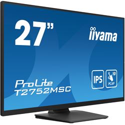 iiyama ProLite monitor T2752MSC-B1 27", Projective Capacitive 10pt touch, IPS, Scratch resistant, HDMI, DisplayPort, Edge to edge glass thumbnail 3