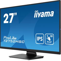 iiyama ProLite monitor T2752MSC-B1 27", Projective Capacitive 10pt touch, IPS, Scratch resistant, HDMI, DisplayPort, Edge to edge glass thumbnail 2