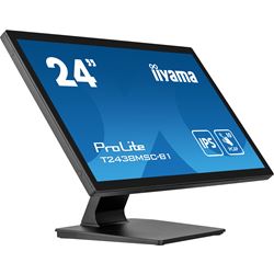 iiyama ProLite monitor T2438MSC-B1 Semi-Outdoor 24" Black, IPS, Full HD, Projective Capacitive 10pt touch, Display Port, edge-to-edge glass, anti-fingerprint coating and metal housing thumbnail 1