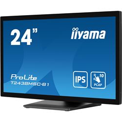 iiyama ProLite monitor T2438MSC-B1 Semi-Outdoor 24" Black, IPS, Full HD, Projective Capacitive 10pt touch, Display Port, edge-to-edge glass, anti-fingerprint coating and metal housing thumbnail 3