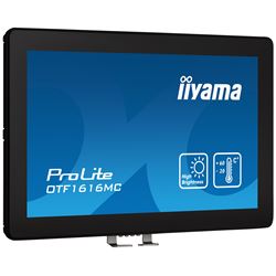 iiyama ProLite monitor OTF1616MC-B1 15.6", PCap 10pt touch for semi-outdoor applications, High Brightness, Smart sensors, Environmental Resistance, Scratch resistant, Anti-fingerprint coating, landscape/portrait/face-up thumbnail 2