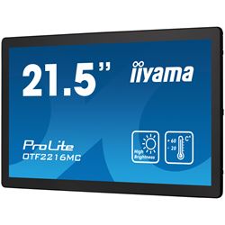 iiyama ProLite monitor OTF2216MC-B1 21.5", PCap 10pt touch for semi-outdoor applications, High Brightness, Smart sensors, Environmental Resistance, Scratch resistant, Anti-fingerprint coating, landscape/portrait/face-up thumbnail 3