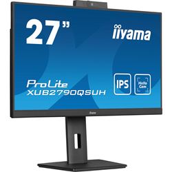 iiyama ProLite monitor XUB2790QSUH-B1 27" IPS, built-in Windows Hello camera and microphone, QHD resolution, Height Adjustable, 3-side borderless design thumbnail 2