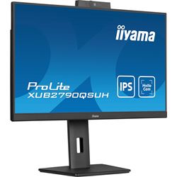 iiyama ProLite monitor XUB2790QSUH-B1 27" IPS, built-in Windows Hello camera and microphone, QHD resolution, Height Adjustable, 3-side borderless design thumbnail 3