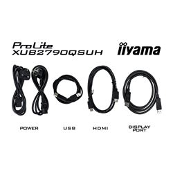 iiyama ProLite monitor XUB2790QSUH-B1 27" IPS, built-in Windows Hello camera and microphone, QHD resolution, Height Adjustable, 3-side borderless design thumbnail 16