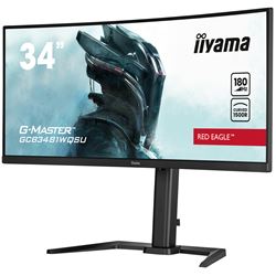 iiyama G-Master Red Eagle curved gaming monitor GCB3481WQSU-B1 34" Black, VA, 3440 x 1440, 0.3ms, 180hz, FreeSync, HDMI, Display Port, Height Adjustable thumbnail 3