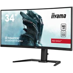 iiyama G-Master Red Eagle curved gaming monitor GCB3481WQSU-B1 34" Black, VA, 3440 x 1440, 0.3ms, 180hz, FreeSync, HDMI, Display Port, Height Adjustable thumbnail 4