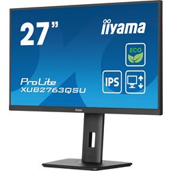 iiyama ProLite monitor ECO XUB2763QSU-B1 27" Height Adjustable, IPS, QHD, Black, Ultra Slim Bezel, HDMI, Display Port, USB Hub with B energy class thumbnail 5