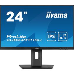 iiyama ProLite monitor XUB2497HSU-B2 24" IPS, Full HD, Ultra Slim Bezel, HDMI, Display Port, 100 hz, Height Adjustable. 