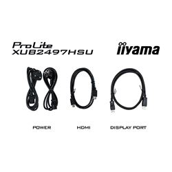 iiyama ProLite monitor XUB2497HSU-W2 24" IPS, Full HD, White, Ultra Slim Bezel, HDMI, Display Port, 100 hz, Height Adjustable.  thumbnail 13