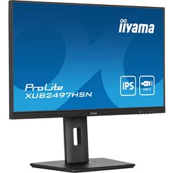 iiyama ProLite monitor XUB2497HSN-B2 24" IPS, Full HD, Ultra Slim Bezel, HDMI, Display Port, USB-C dock, LAN, Height Adjustable.  thumbnail 3