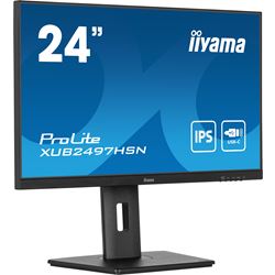 iiyama ProLite monitor XUB2497HSN-B2 24" IPS, Full HD, Ultra Slim Bezel, HDMI, Display Port, USB-C dock, LAN, Height Adjustable.  thumbnail 4