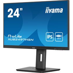 iiyama ProLite monitor XUB2497HSN-B2 24" IPS, Full HD, Ultra Slim Bezel, HDMI, Display Port, USB-C dock, LAN, Height Adjustable.  thumbnail 5