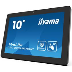 iiyama ProLite TW1023ASC-B2P, 10.1” PCAP 10pt touch screen with Android and Power over Ethernet Technology, Webcam/Mic thumbnail 3