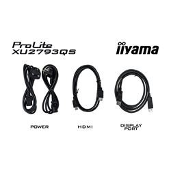 iiyama ProLite XU2793QS-B6 monitor, 3-side borderless, IPS, 100 hz, WQHD res, HDMI, DisplayPort, Flicker free and Blue light reducer  thumbnail 10