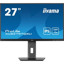 iiyama ProLite monitor XUB2797QSU-B2 27" IPS, WQHD, 100hz refresh rate, Ultra Slim Bezel, HDMI, Display Port, Height Adjustable.  thumbnail 0