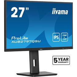iiyama ProLite monitor XUB2797QSU-B2 27" IPS, WQHD, 100hz refresh rate, Ultra Slim Bezel, HDMI, Display Port, Height Adjustable.  thumbnail 2