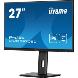 iiyama ProLite monitor XUB2797QSU-B2 27" IPS, WQHD, 100hz refresh rate, Ultra Slim Bezel, HDMI, Display Port, Height Adjustable.  thumbnail 5