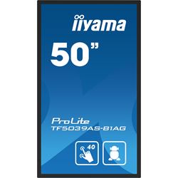 iiyama Prolite monitor TF5039AS-B1AG 50" Black, IPS, Anti Glare, Full HD, Bonded Projective Capacitive 40pt Touch, 24/7, Landscape/Portrait/Face-up, Android 11 OS, iiSignage² thumbnail 1